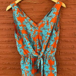 Silk Floral Tank Blouse - image 1